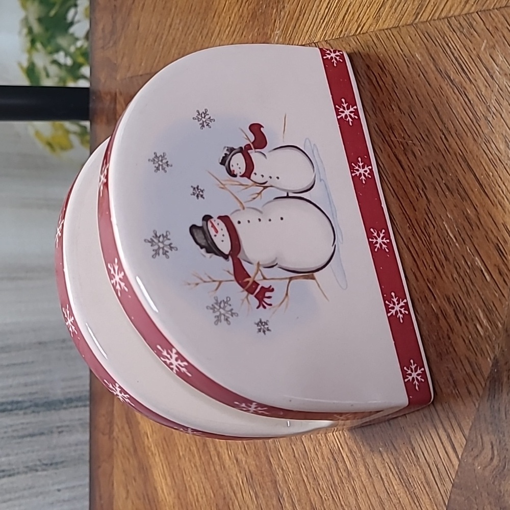 Festive Ceramic Decorative Snowman Napkin Holder